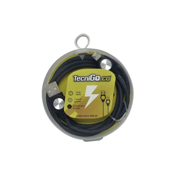 Cable Usb-Micro 3A Negro TECNIGO