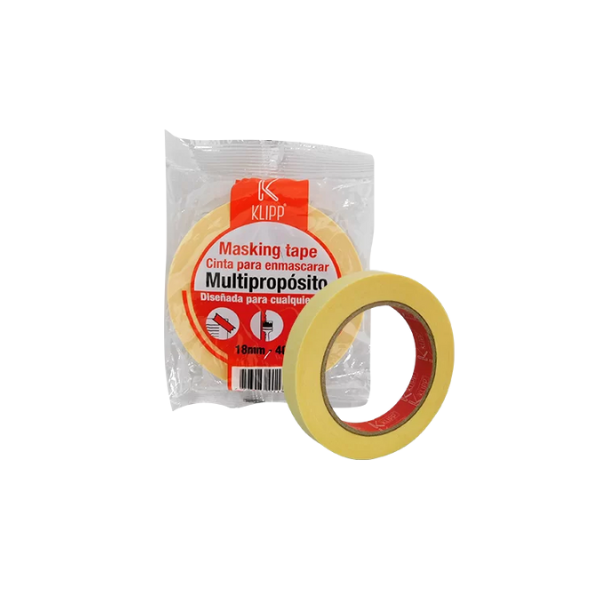 MaskingTape Cinta enmascarar 18 milímetros x 40 metros KLIPP