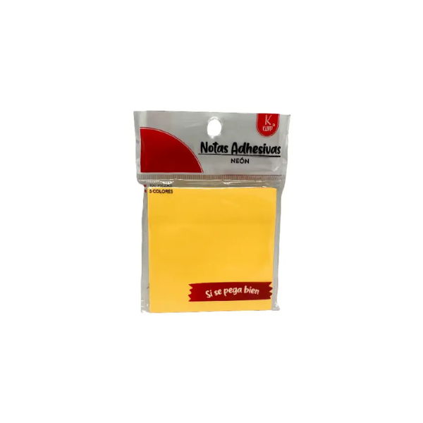 Notas adhesivas surtidas neón 76 mm x 76 mm 100 hojas KLIPP