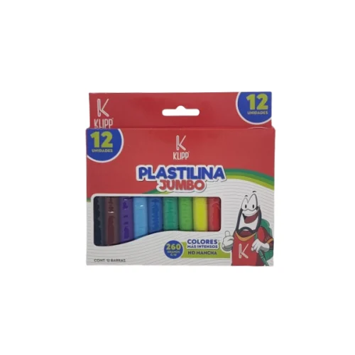 Plastilina jumbo por 12 surtida KLIPP