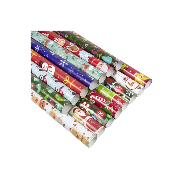 Rollos de papel para envolver regalos de Navidad por 10 unidades
