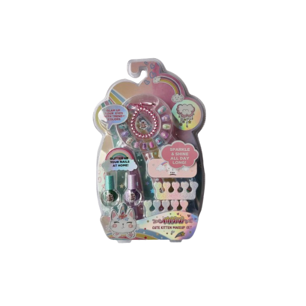 Set de uñas con escarcha