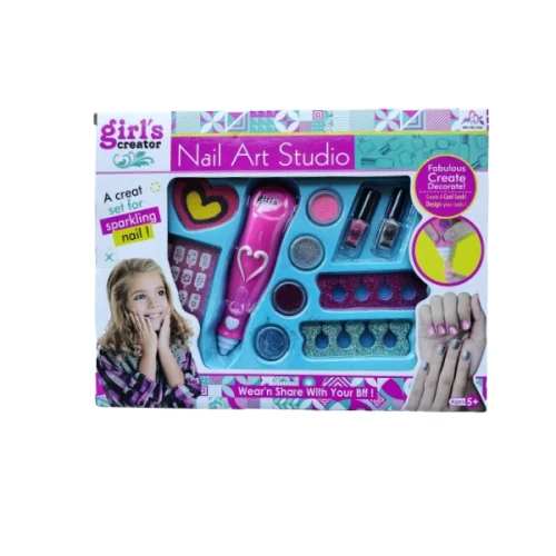 Set de uñas con máquina para escarchar